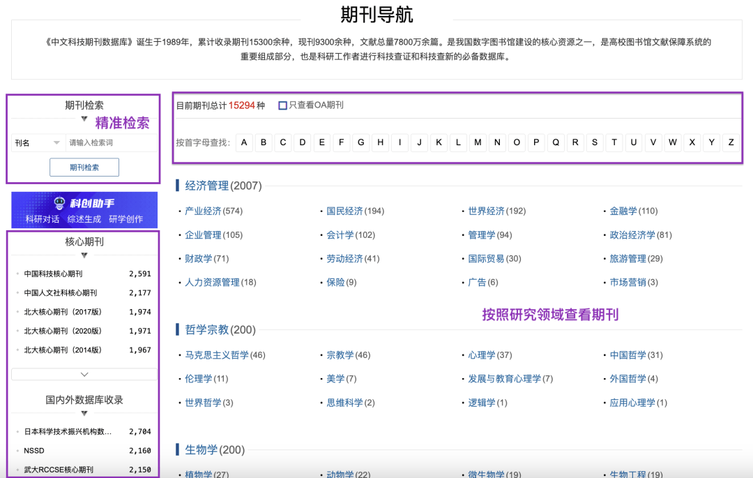 资源动态 | 维普中文科技期刊数据库